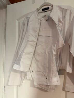 Ashley Stewart White Straight-Leg Jeans